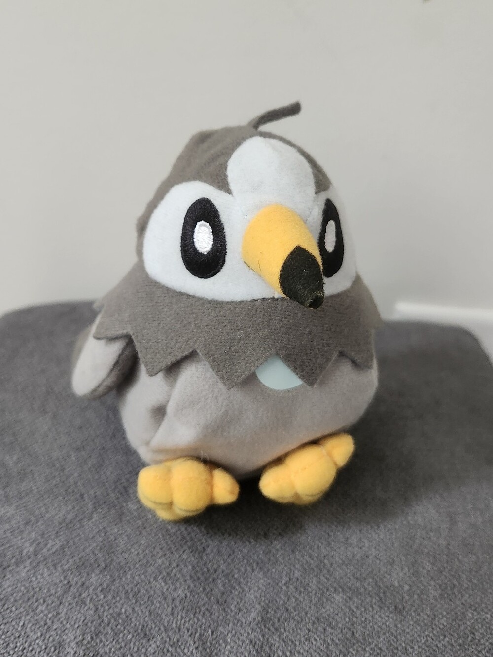 Vtg Starly Pokemon Plush Jakks Pacific 2007 Figure Stuffed Soft Toy Grey Bird